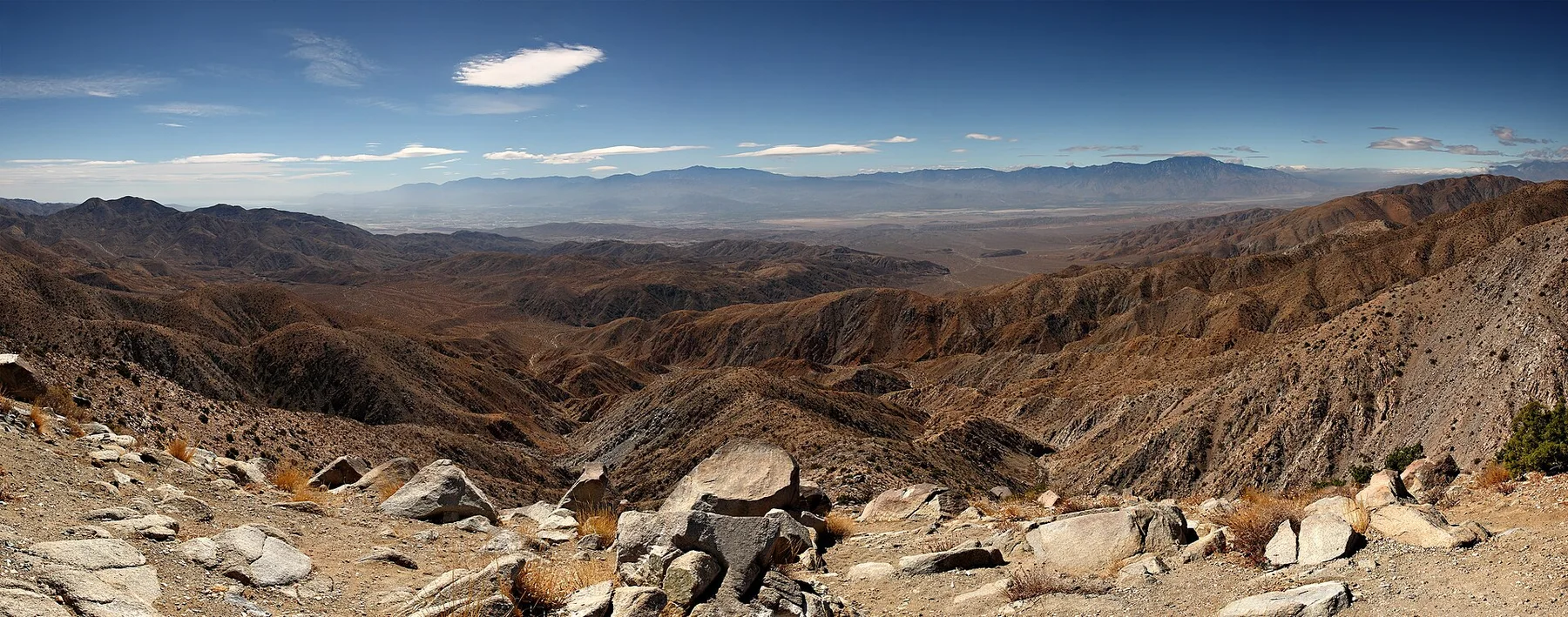 Panoramic view across the Coachella Valley from Keys View