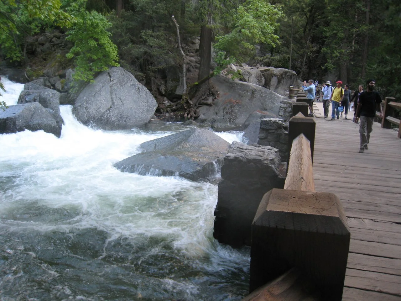 The Merced River viewed from the Vernal Fall Footbridge