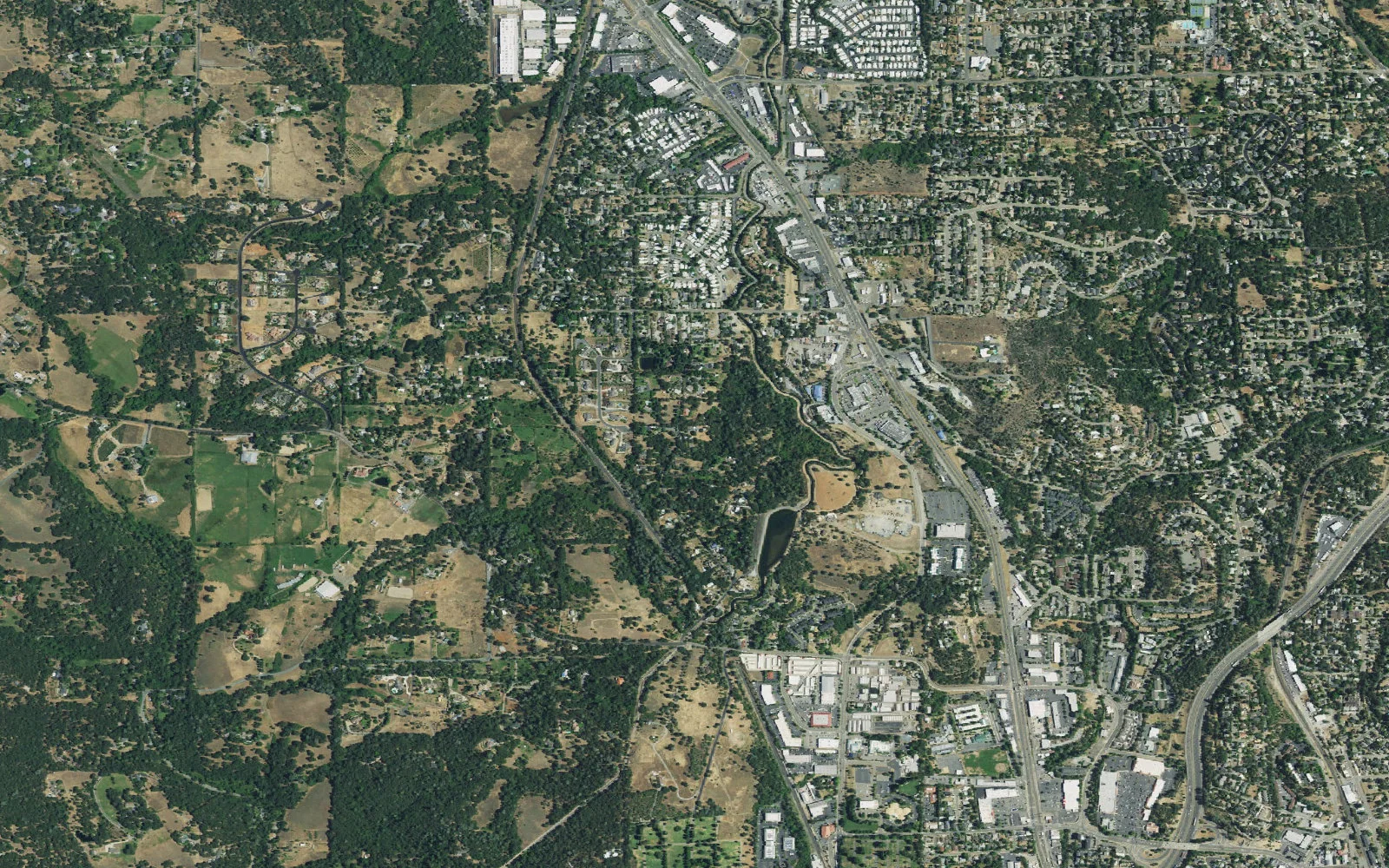 Aerial view centered on Avery's Pond Environmental Camps