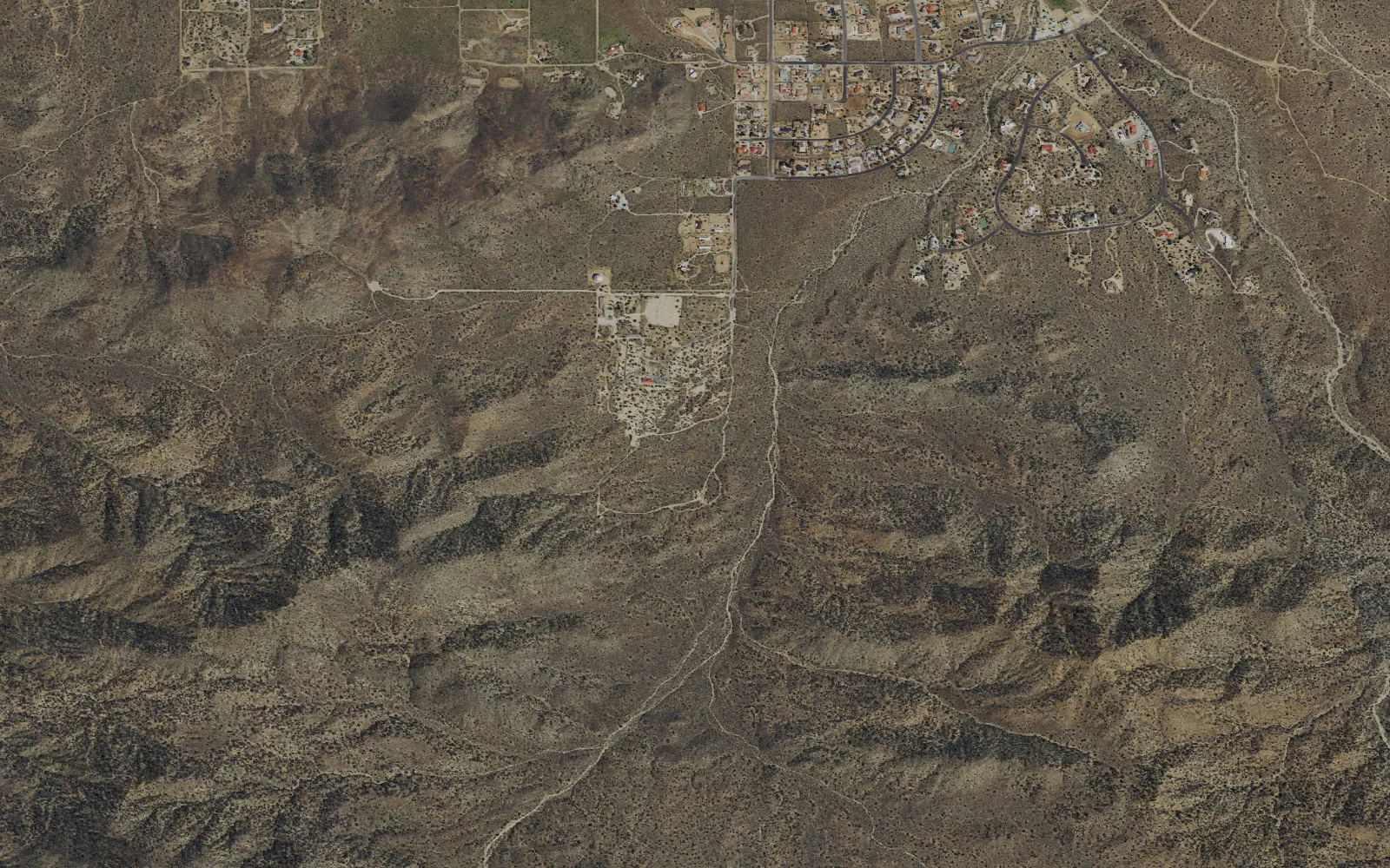 Aerial view centered on Black Rock Campground