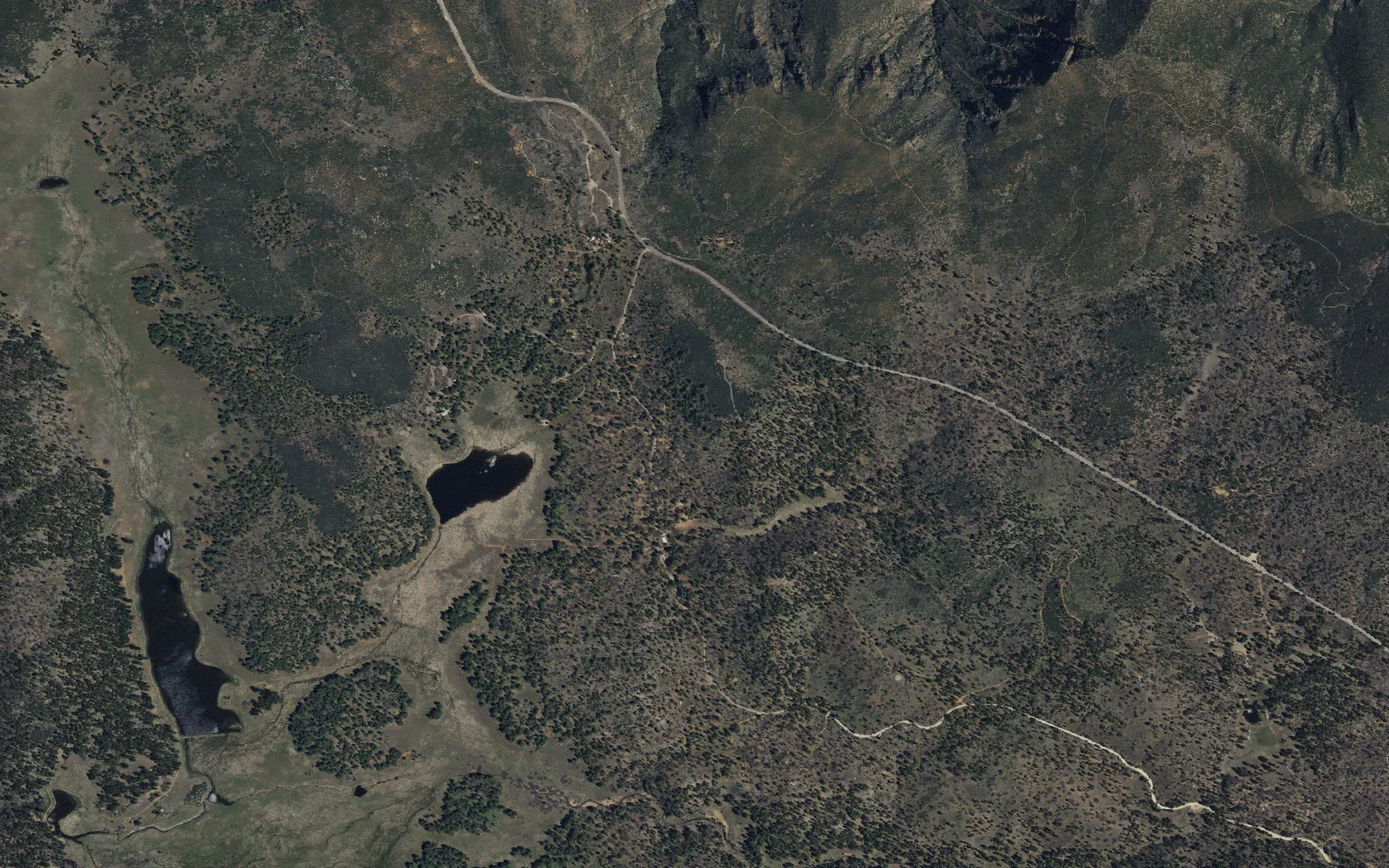Aerial view centered on Laguna Campground