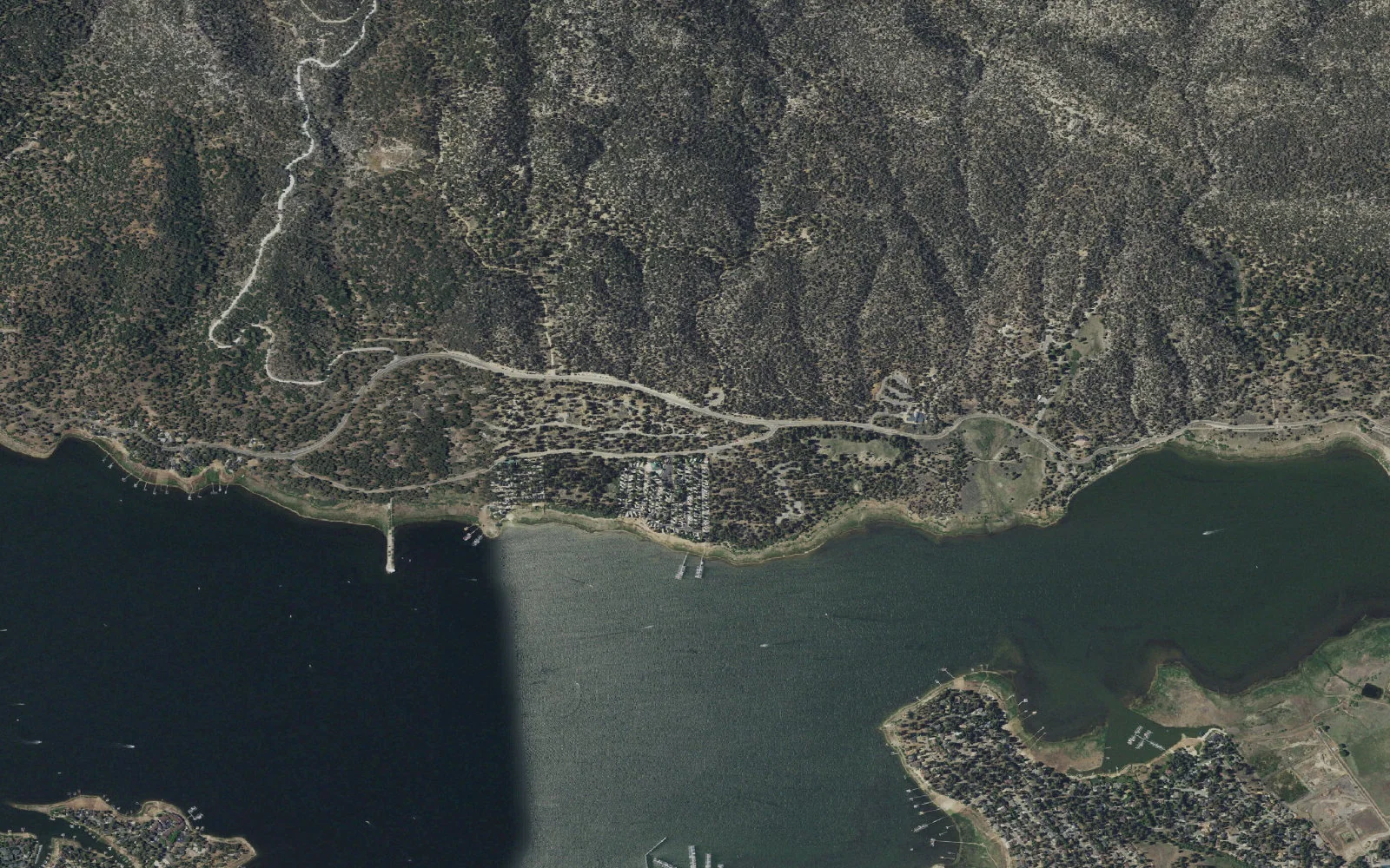 Aerial view centered on Serrano Campground