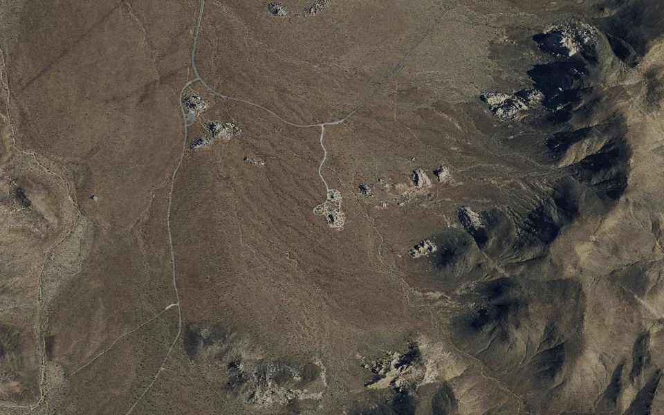 Aerial view centered on Ryan Campground