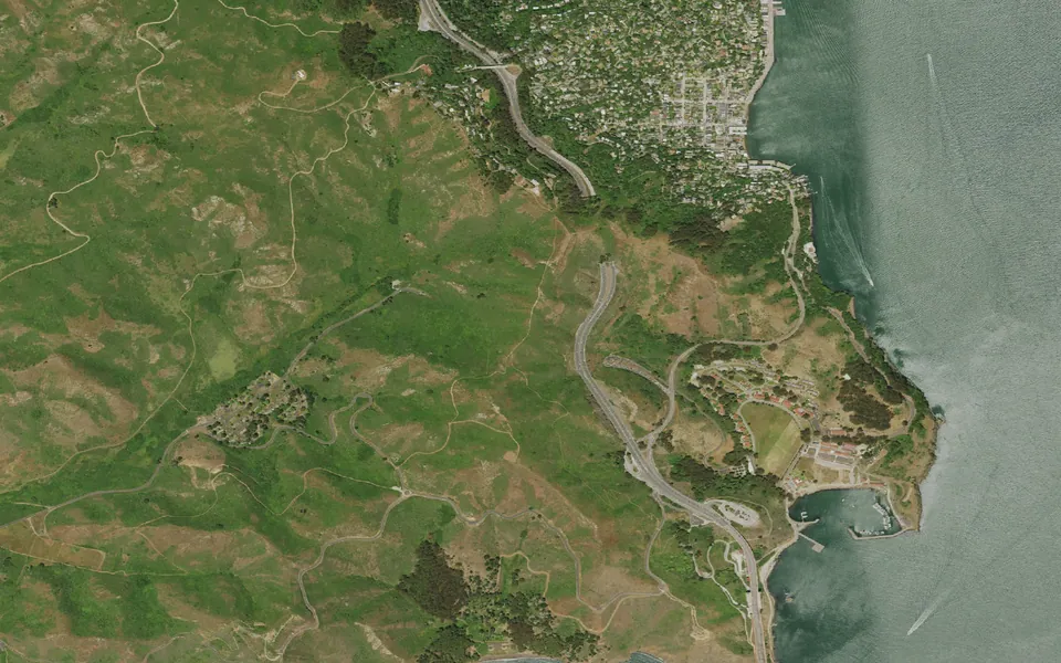 Aerial view centered on KIRBY COVE CAMPGROUND