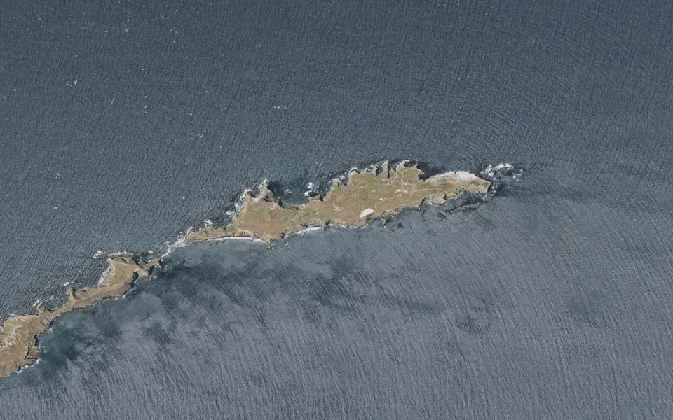 Aerial view centered on ANACAPA ISLAND
