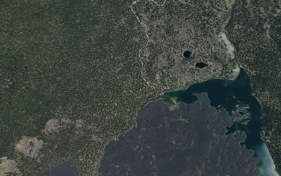 Aerial view centered on BUTTE LAKE