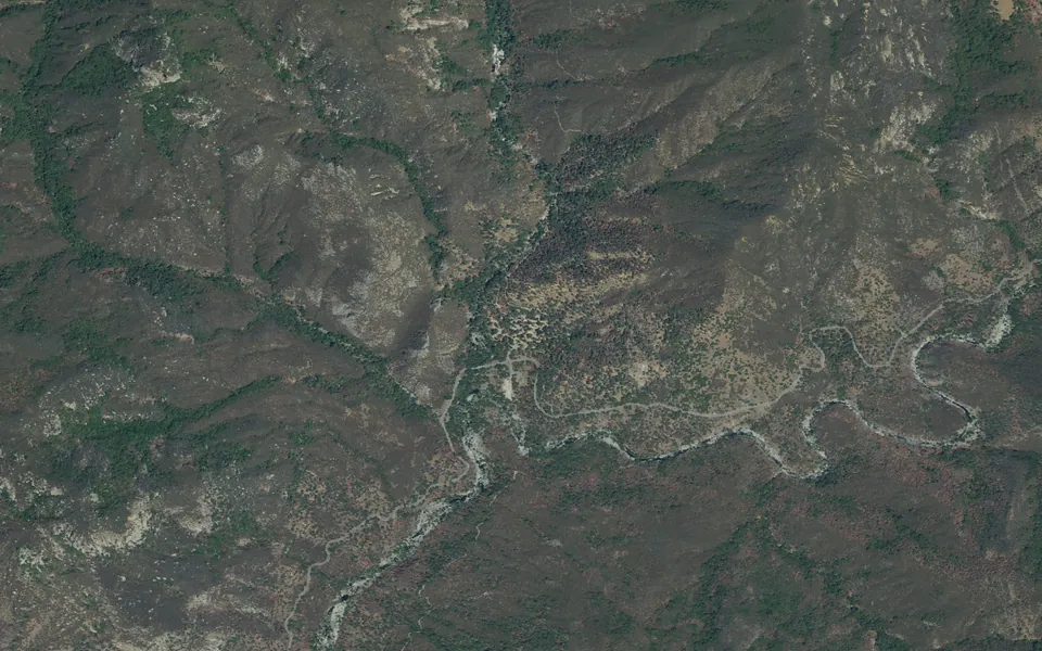 Aerial view centered on POTWISHA CAMPGROUND
