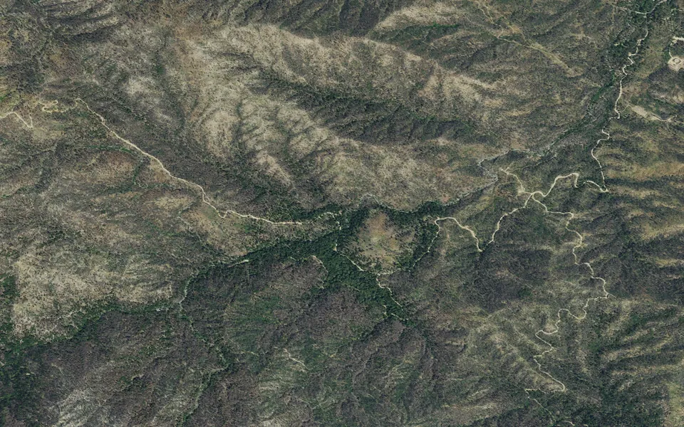 Aerial view centered on SHEEP CAMP PRIMITIVE CAMPGROUND