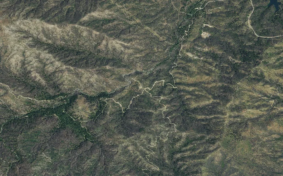 Aerial view centered on BRANDY CREEK PRIMITIVE CAMPGROUND