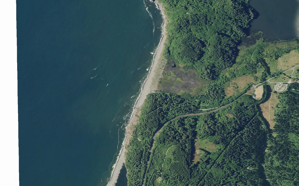 Aerial view centered on Bidg Lagoon Environmental Campsites