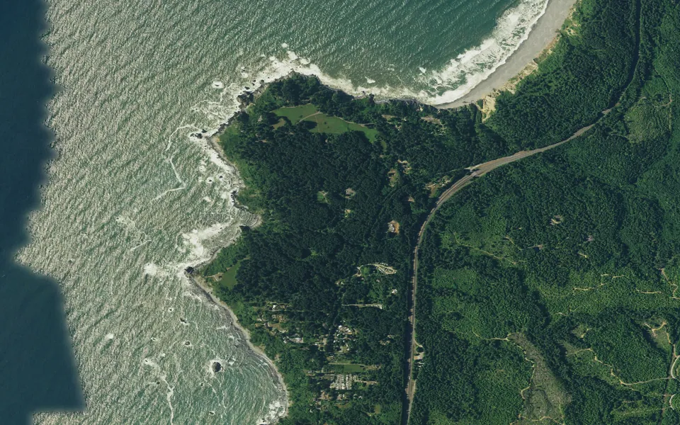 Aerial view centered on Penn Campground