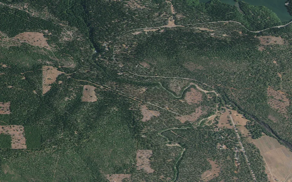 Aerial view centered on Env Camp