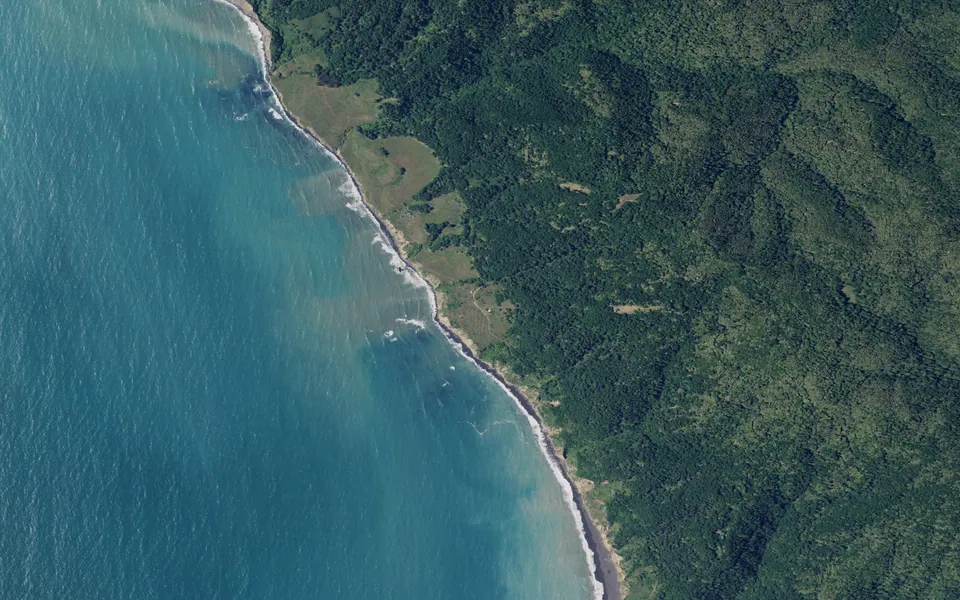 Aerial view centered on Needle Rock Camp