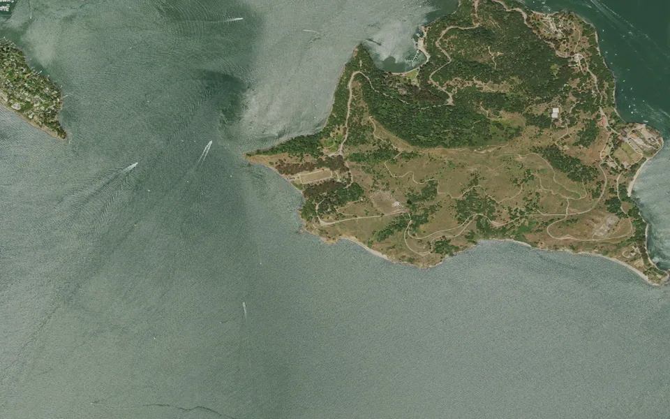 Aerial view centered on BAT WALLACE - ENVIR CAMPSITE