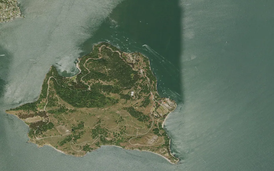 Aerial view centered on Eastbay