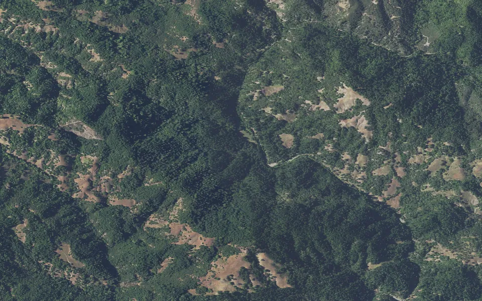 Aerial view centered on Mannings Flat I
