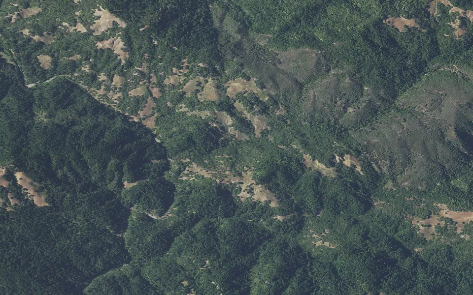 Aerial view centered on Tom King Camp
