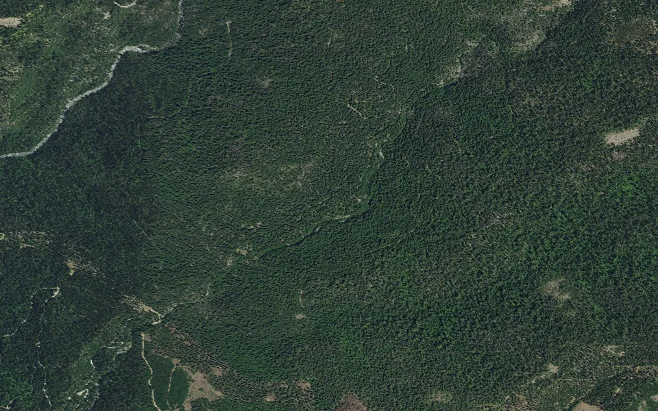 Aerial view centered on Beaver Creek Environmental Camp Area