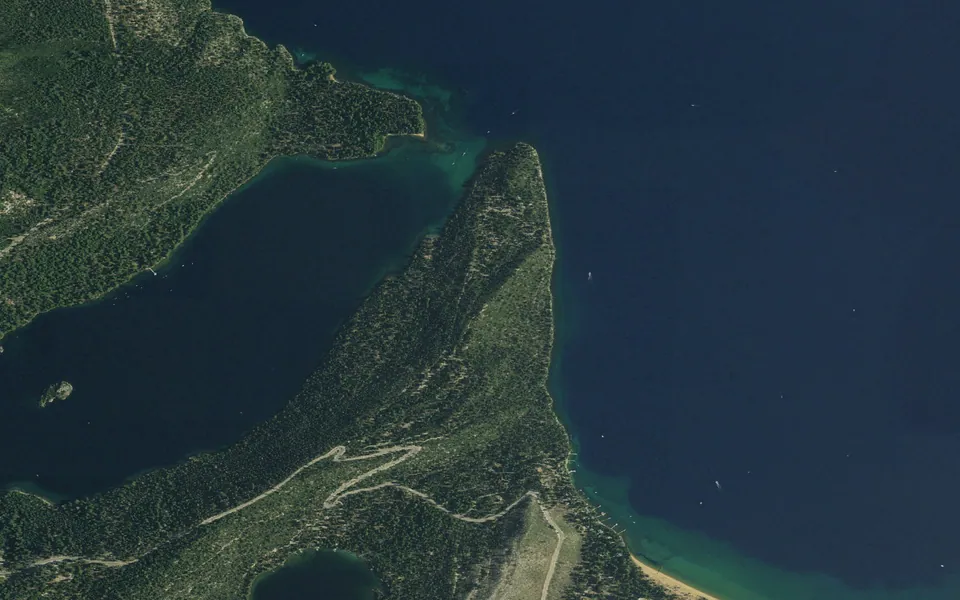 Aerial view centered on Eagle Point Campground