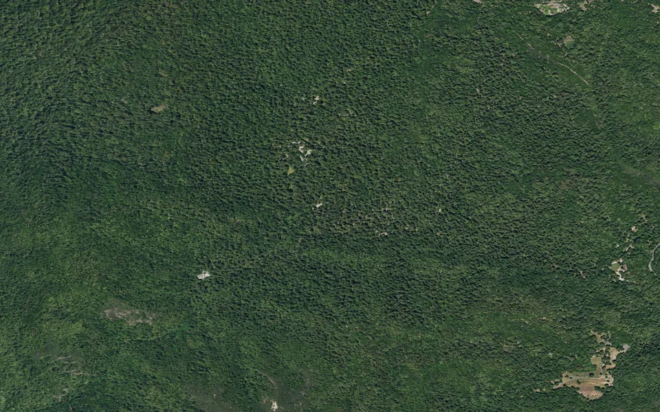 Aerial view centered on Jay Campground