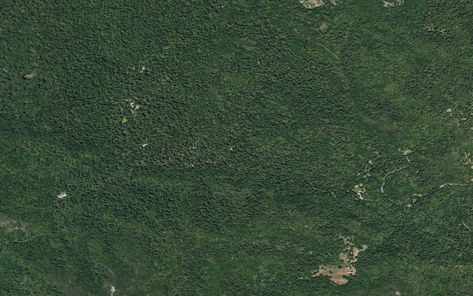 Aerial view centered on Sempervirens Campground