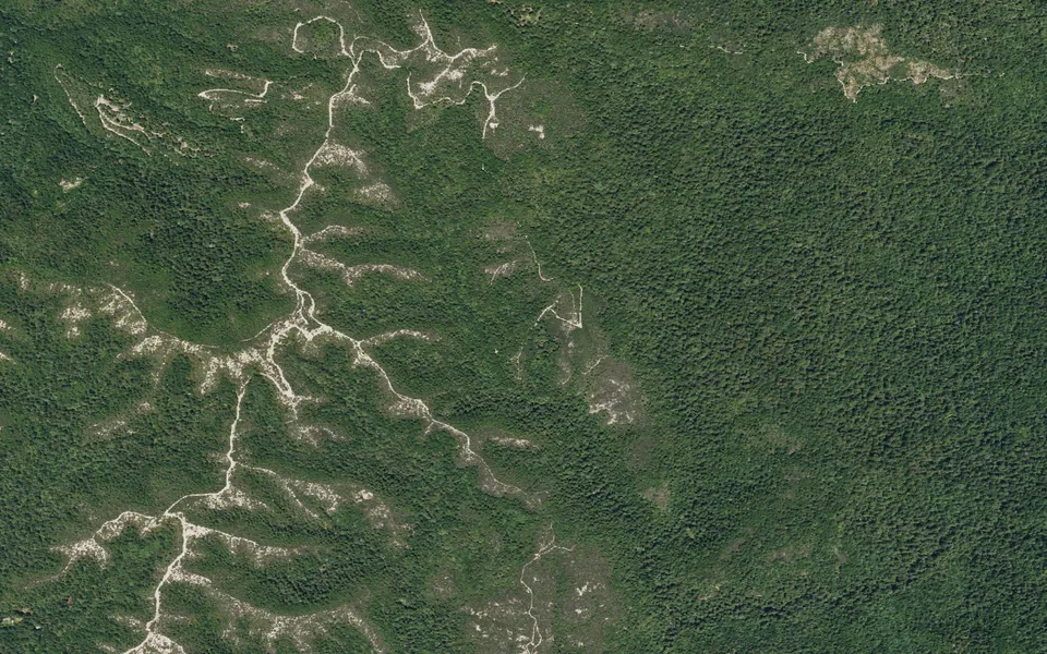 Aerial view centered on Sunset Trail Camp