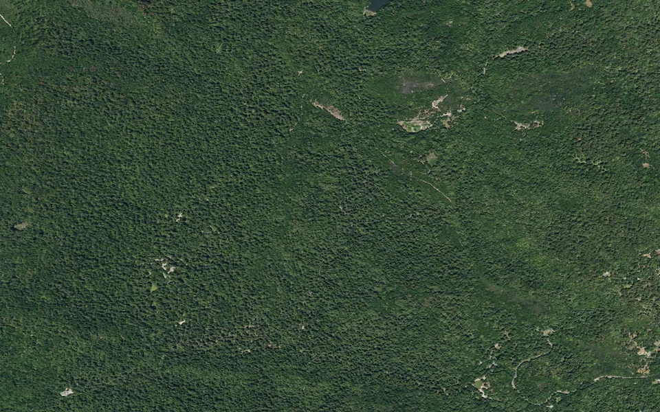 Aerial view centered on Wastahi Campground