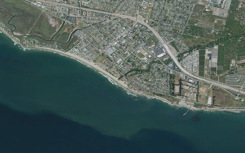 Aerial view centered on Loop Campground