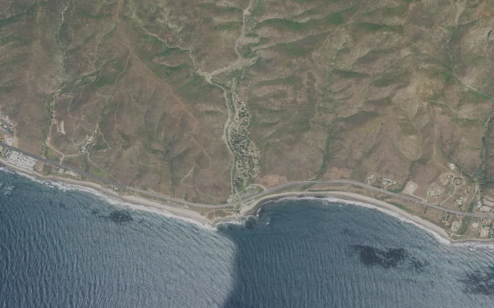Aerial view centered on Canyon Campground