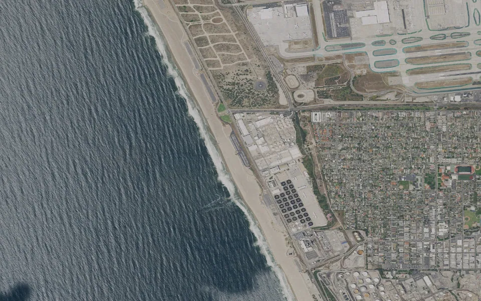 Aerial view centered on RV Campground