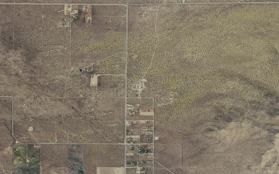 Aerial view centered on Joshua Tree Campground