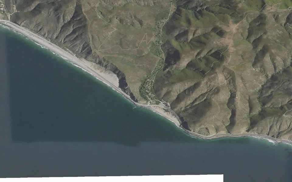 Aerial view centered on BACK OF SITE 49 - BIKE CAMP SITES