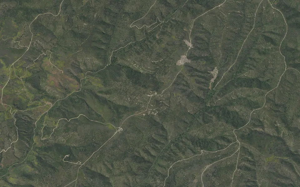 Aerial view centered on Lower Moro Ridge Environmental Campground
