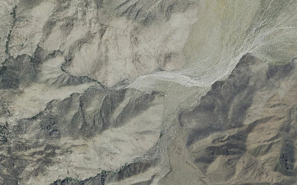 Aerial view centered on Sheep Canyon