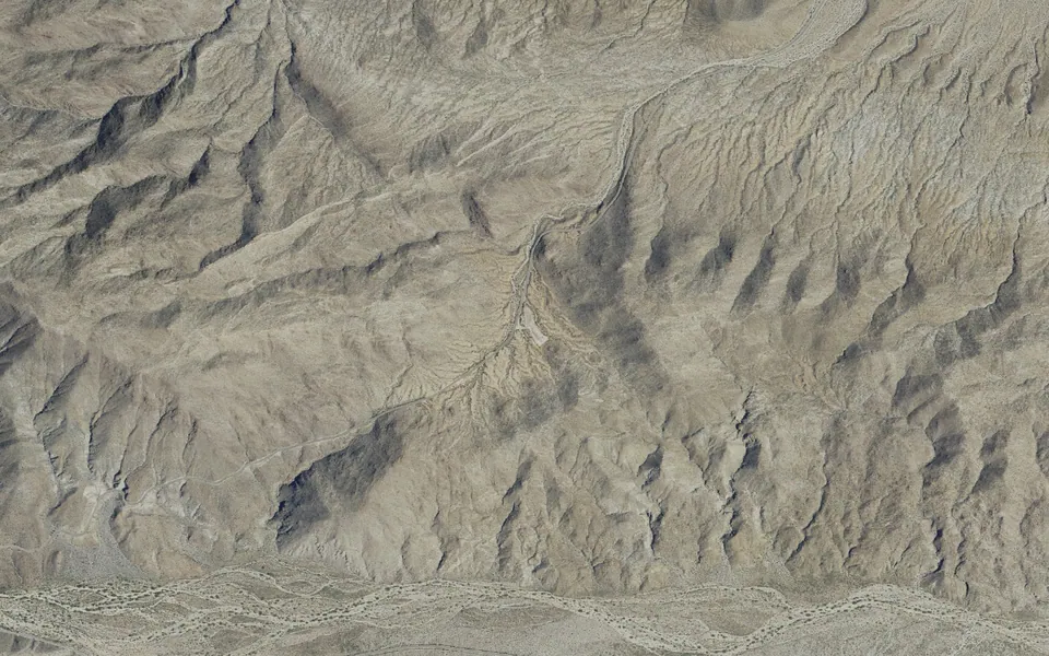 Aerial view centered on Yaqui Pass