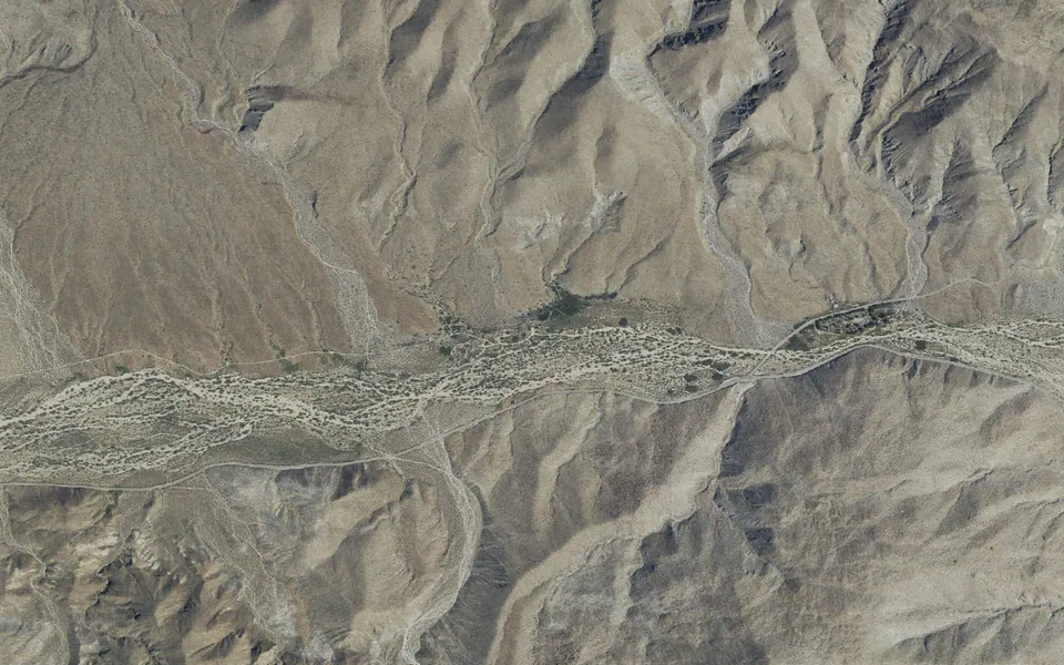 Aerial view centered on Yaqui Well