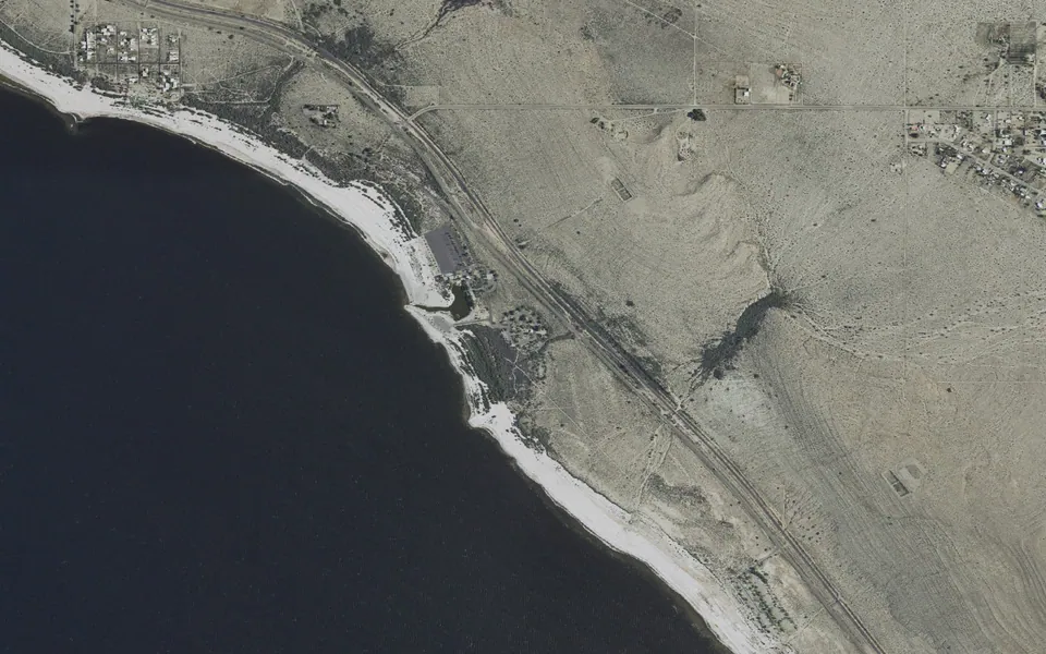 Aerial view centered on New Campground