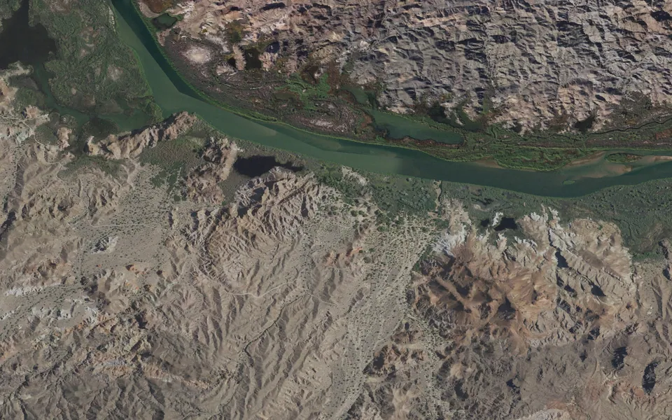 Aerial view centered on Picacho Main Campground