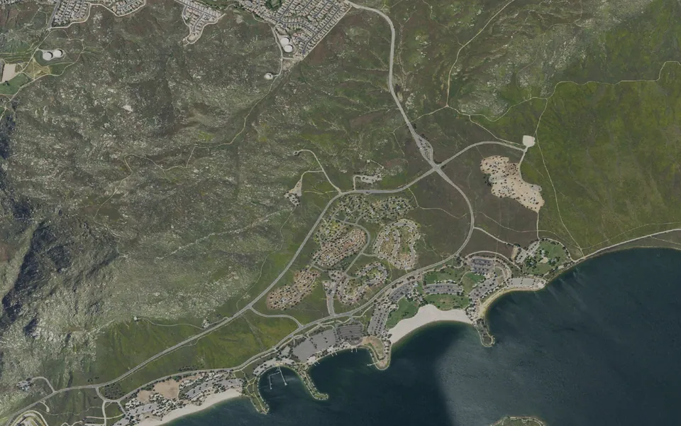Aerial view centered on Road Runner Campground