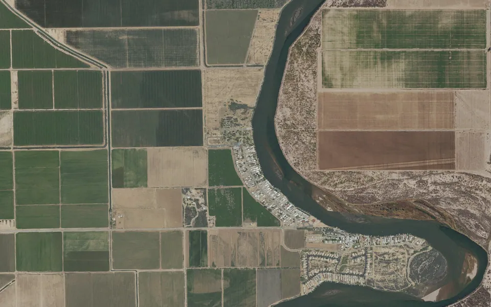 Aerial view centered on Mayflower Regional Park Campground