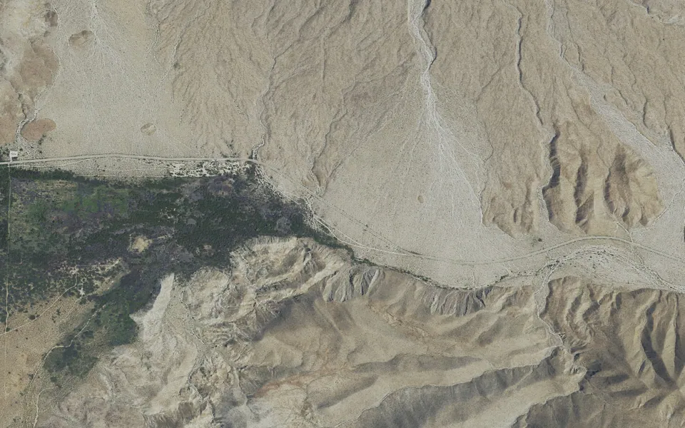 Aerial view centered on Vallecito County Park Campground