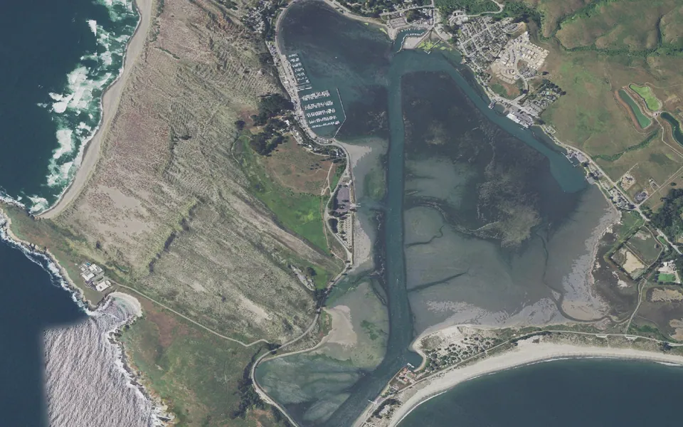 Aerial view centered on Westside Regional Park Campground