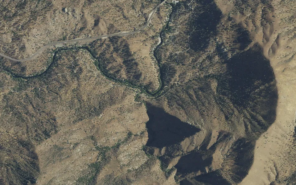 Aerial view centered on Hobo Campground