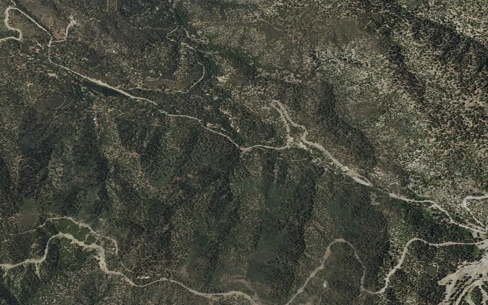 Aerial view centered on Appletree Campground