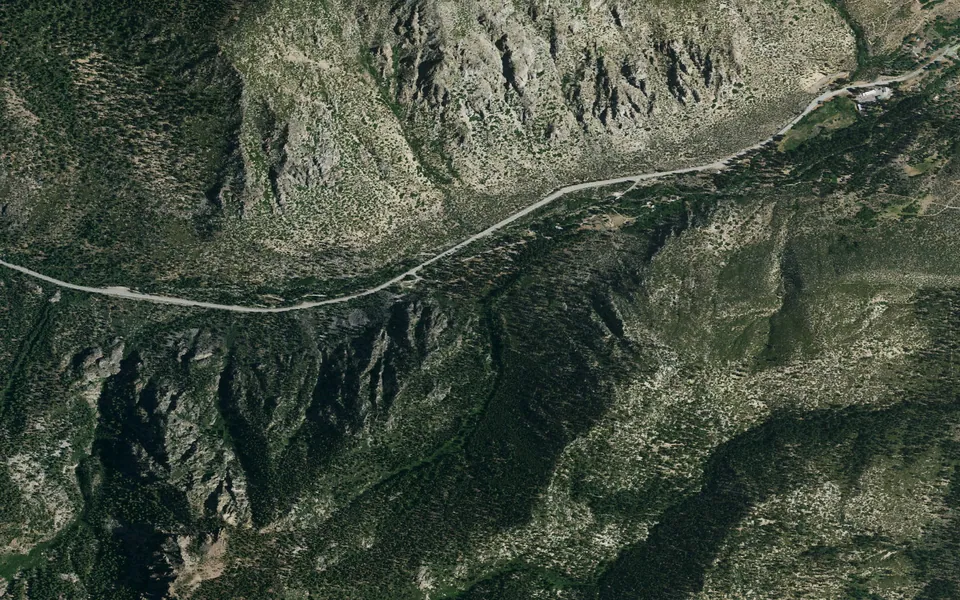 Aerial view centered on Crystal Springs