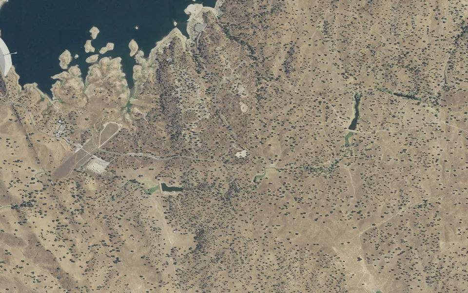Aerial view centered on Wildcat Equestrian Area