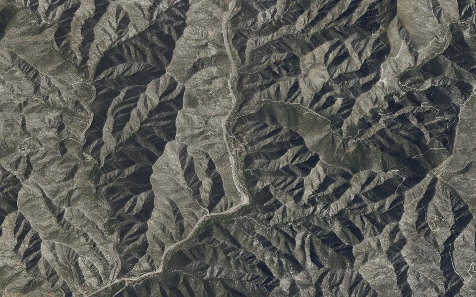 Aerial view centered on Monte Cristo Campground