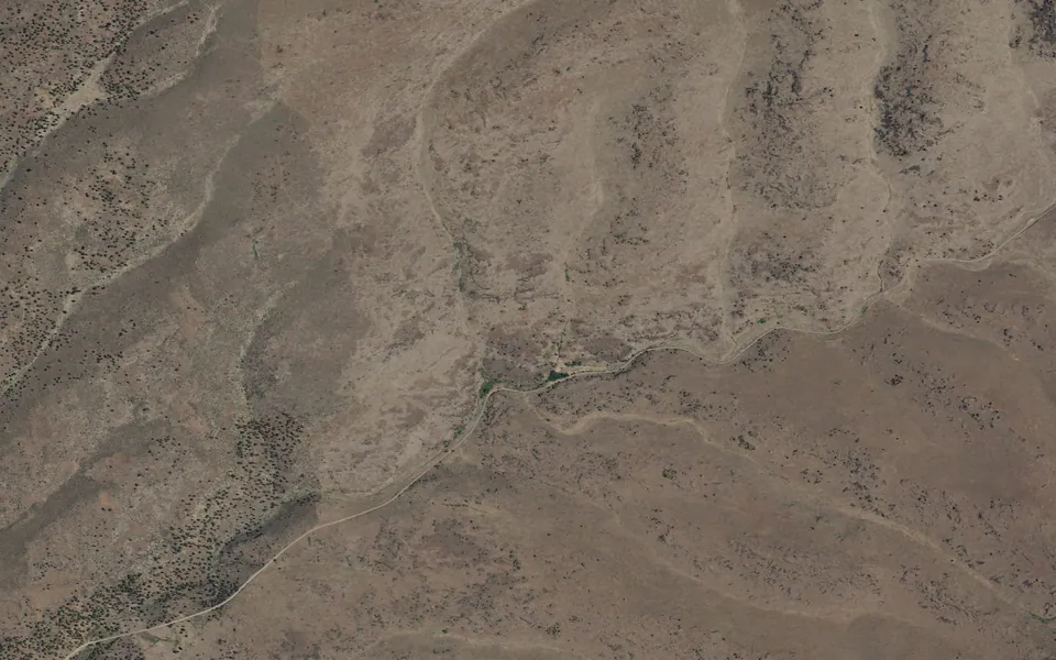 Aerial view centered on Ramhorn Springs Campground