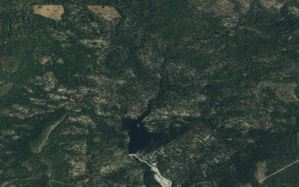 Aerial view centered on Gerle Creek