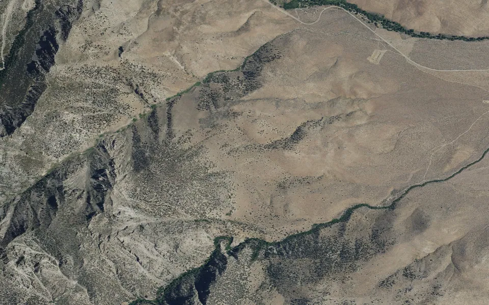 Aerial view centered on Grays Meadows